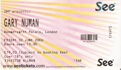 London Hammersmith Palais Ticket 2006